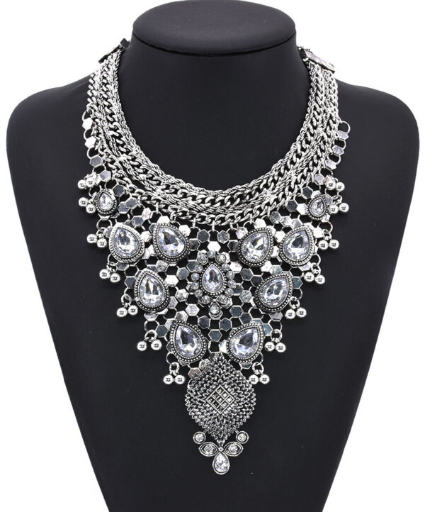 Alloy Diamond Short Necklace Crystal Necklace - Image 7