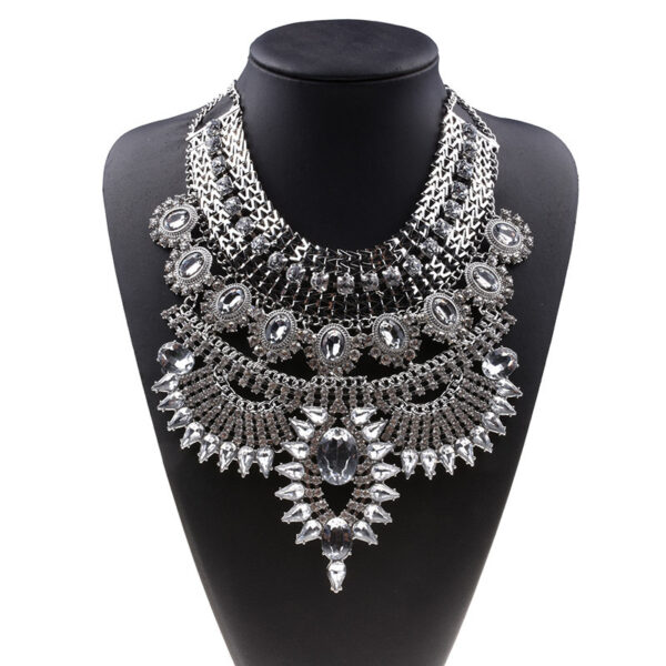 Alloy Diamond Short Necklace Crystal Necklace - Image 6