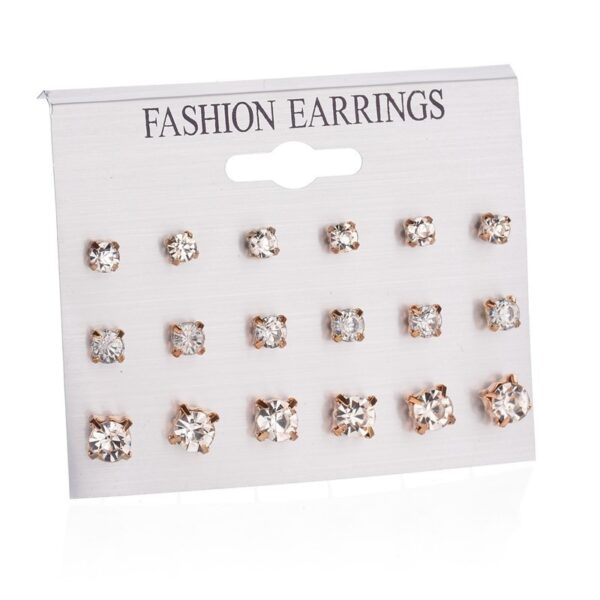 Earrings Round 9-piece Earings Set - Image 4