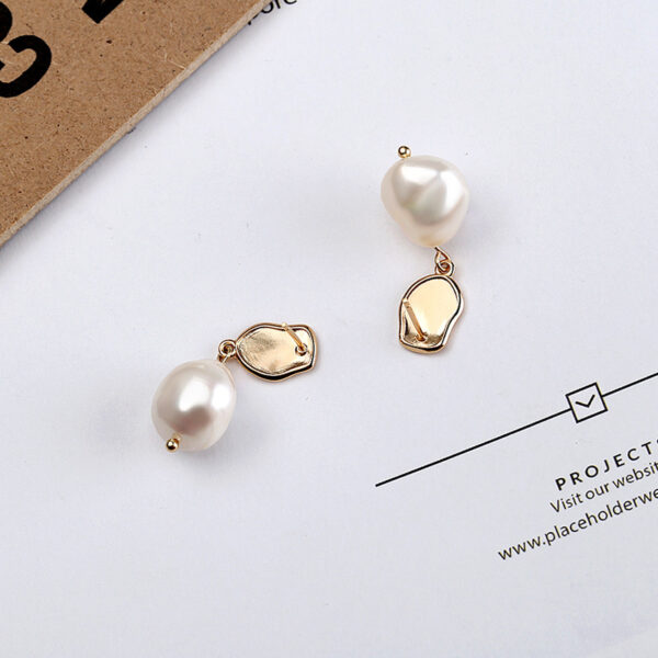 925 Sterling Silver Baroque Pearl Earings - Image 2