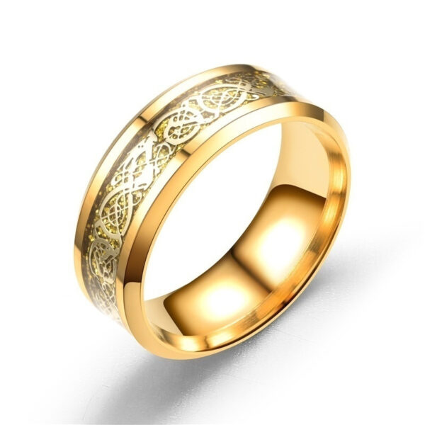 Zircon Gold Dragon Ring Ring For Couples - Image 5