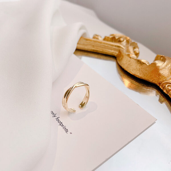 Cross Ring Female Light Luxury Niche Design Sense Metal Index Finger - Image 2
