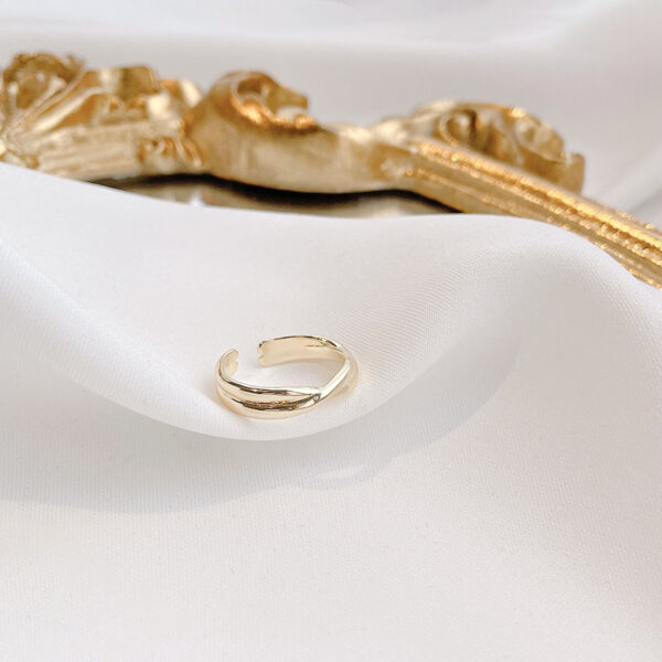 Cross Ring Female Light Luxury Niche Design Sense Metal Index Finger - Image 3