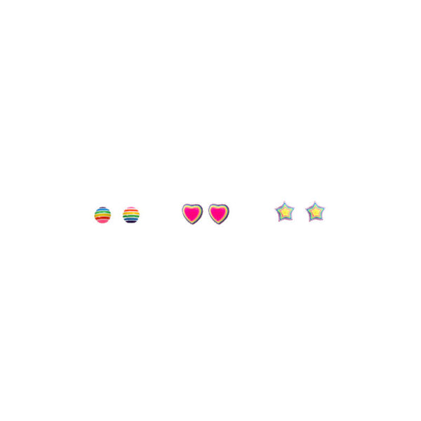 Silver Needle Rainbow Candy Earings Set - Image 5