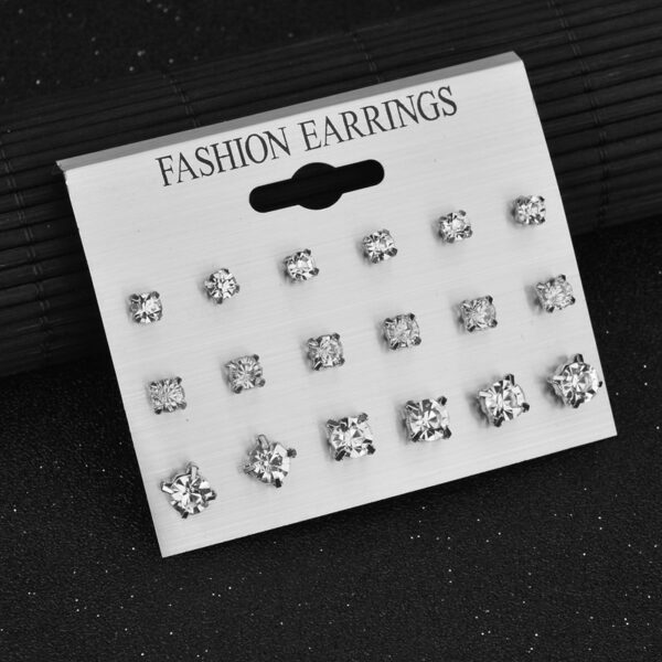 Earrings Round 9-piece Earings Set - Image 3