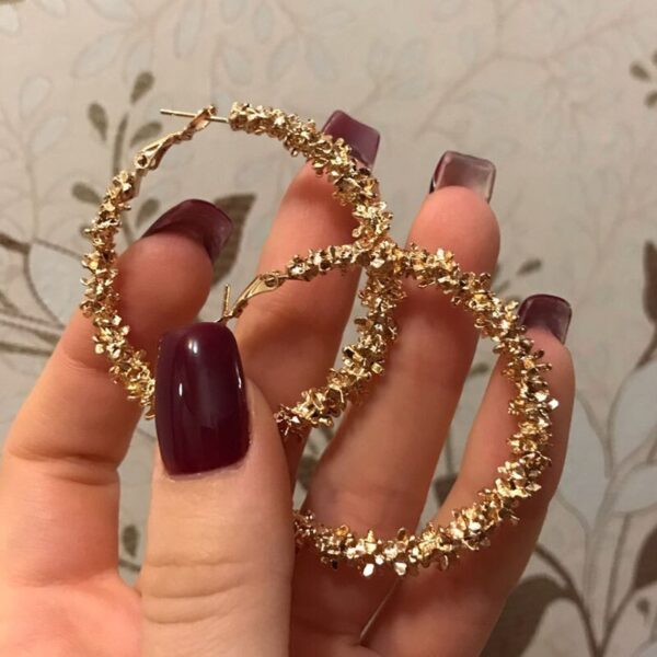 Earings Women For Gold Round Pearl Set - Image 3