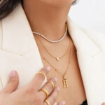 Women's Fashion 26 English Letters Cross Necklace