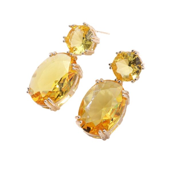 Creative Personality Drop-shaped Alloy Oval Earrings - Image 10