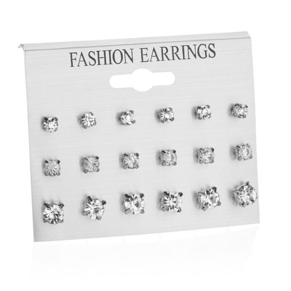 Earrings Round 9-piece Earings Set - Image 2