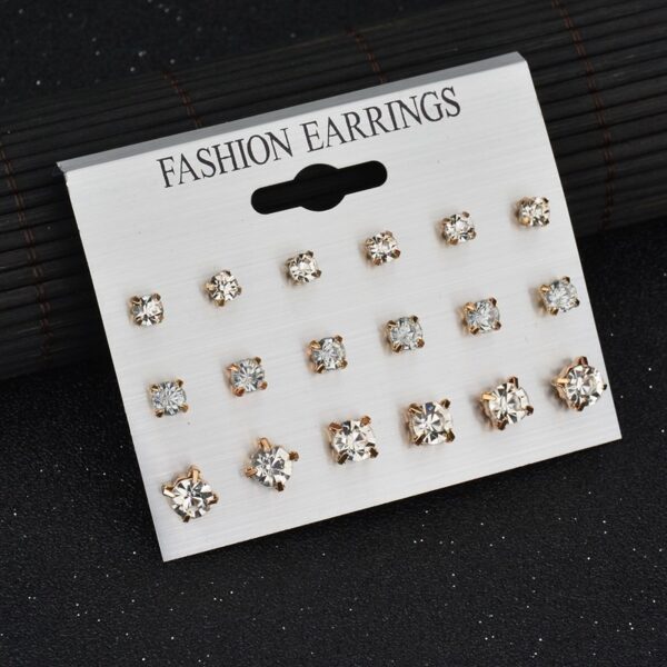 Earrings Round 9-piece Earings Set - Image 5