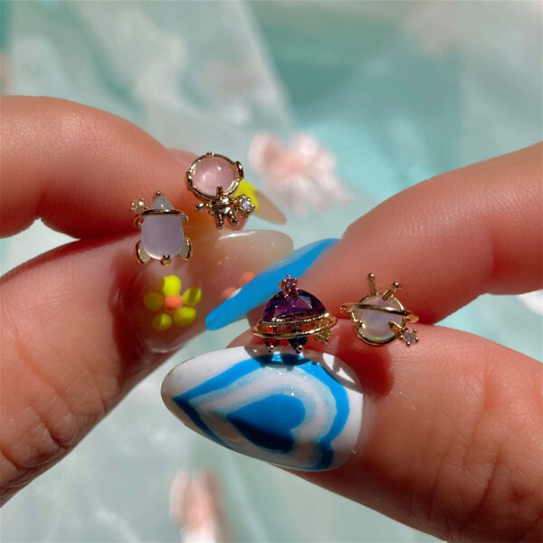 Creative Cartoon Wind Space Series Earings Set - Image 3