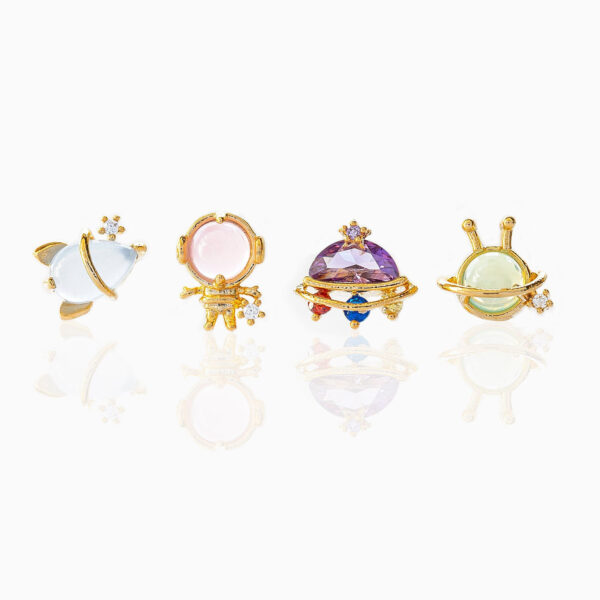 Creative Cartoon Wind Space Series Earings Set - Image 5
