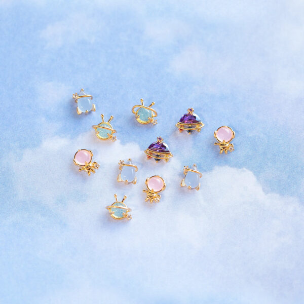 Creative Cartoon Wind Space Series Earings Set - Image 2