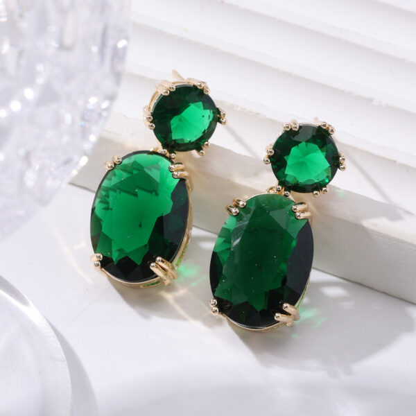 Creative Personality Drop-shaped Alloy Oval Earrings - Image 9