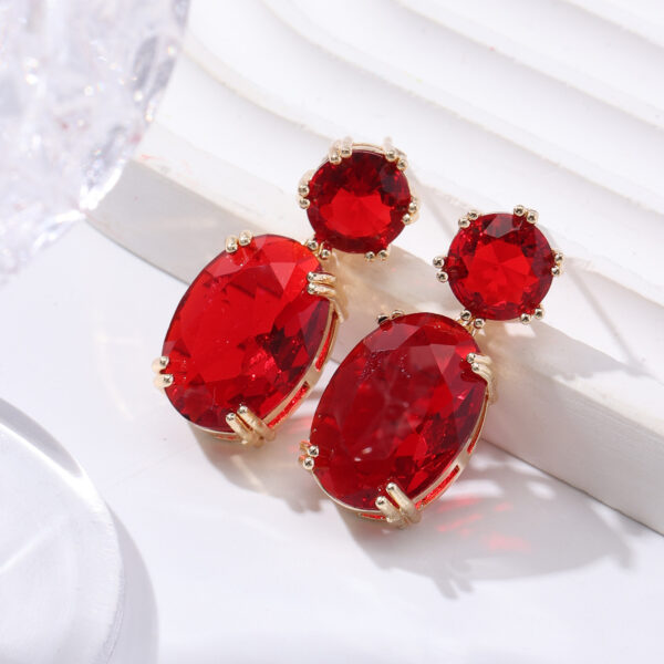 Creative Personality Drop-shaped Alloy Oval Earrings - Image 7
