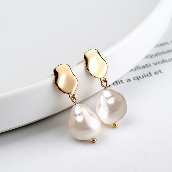 925 Sterling Silver Baroque Pearl Earings - Image 4
