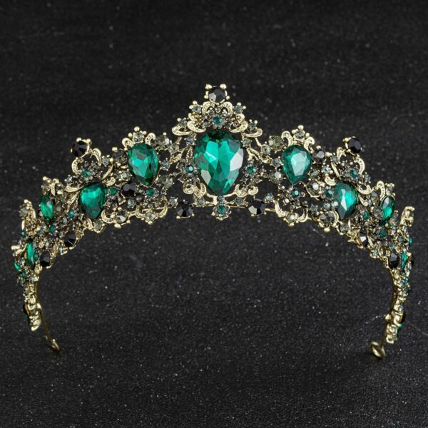 Baroque Rhinestone Crystal Bridal Crown - Image 6