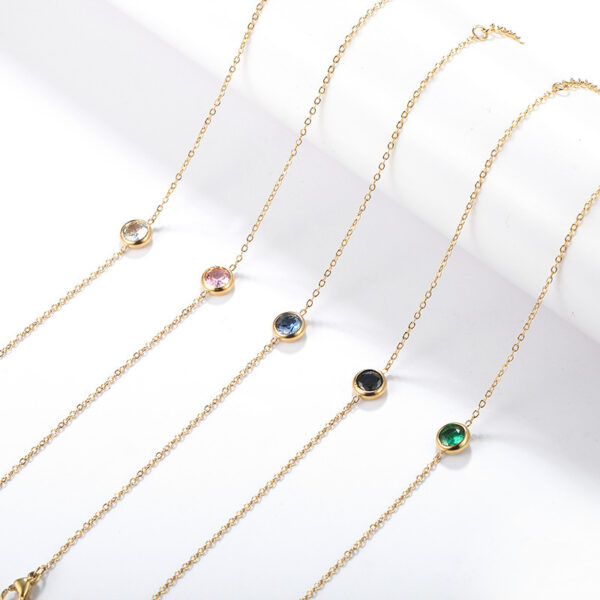 Colorful Zircon Women's Diamond Thin Bracelet - Image 4