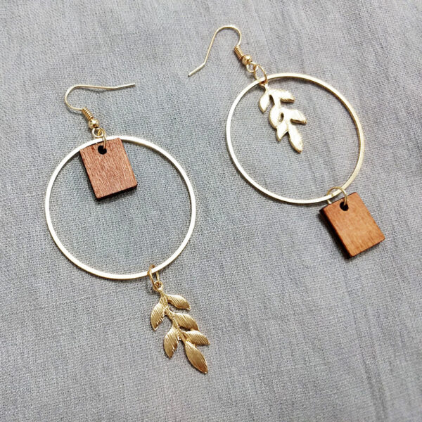Leaves Wood Earing - Image 4