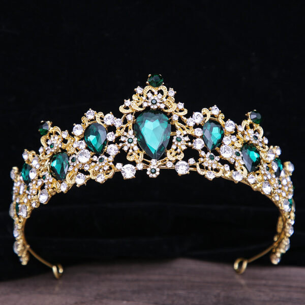 Baroque Rhinestone Crystal Bridal Crown - Image 8