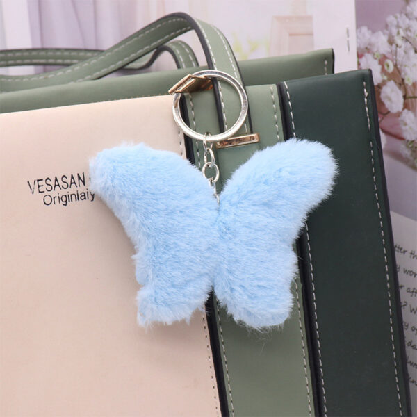 Cute Simple Colorful Love Plush Key Chain Pendant Butterfly - Image 9
