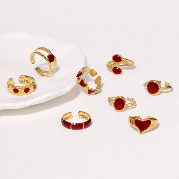European, American And French Style Retro Open-end Personality Ring - Image 4