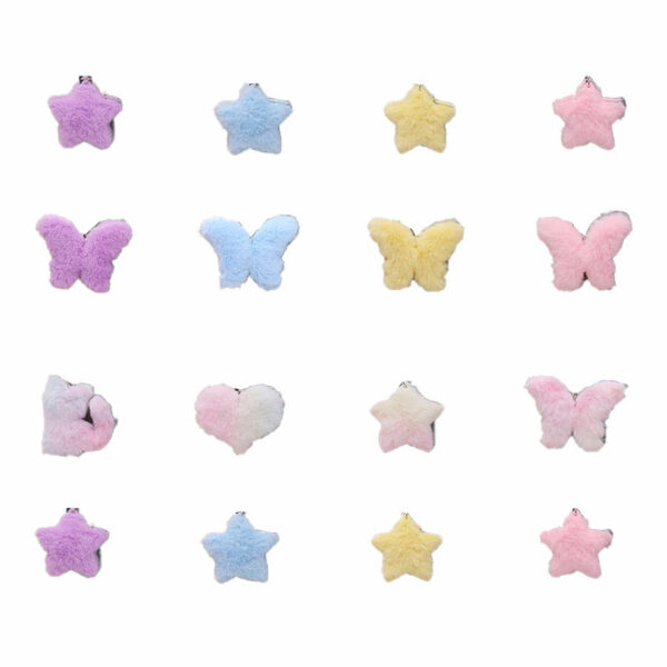 Cute Simple Colorful Love Plush Key Chain Pendant Butterfly - Image 5