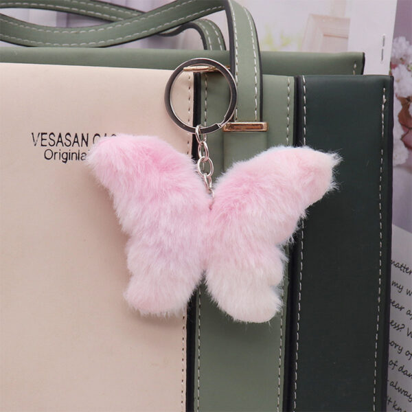 Cute Simple Colorful Love Plush Key Chain Pendant Butterfly - Image 6