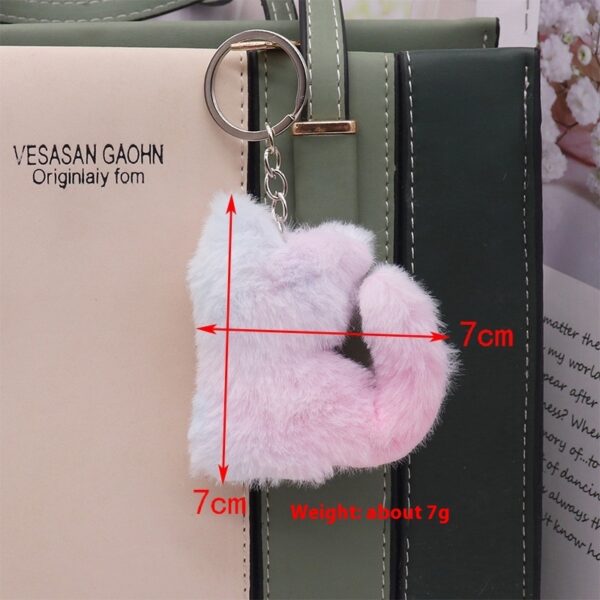 Cute Simple Colorful Love Plush Key Chain Pendant Butterfly - Image 3