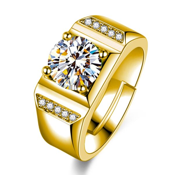 Open Business Domineering Stone Diamond Ring - Image 3