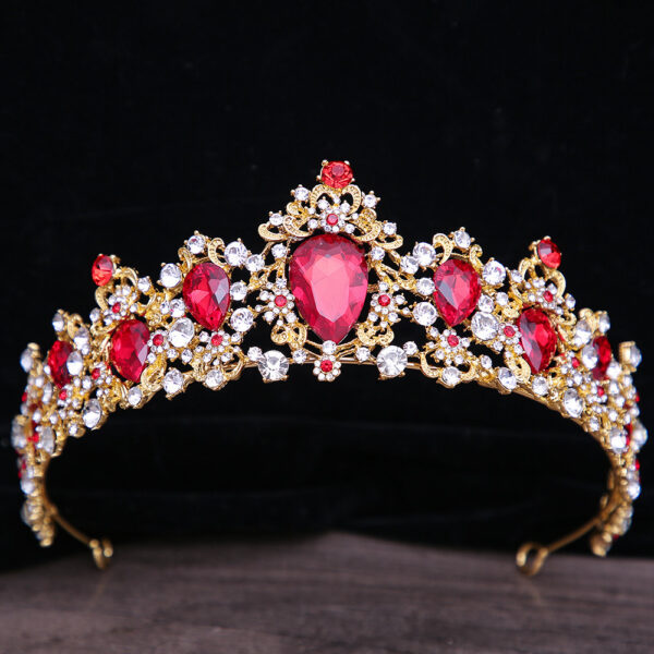 Baroque Rhinestone Crystal Bridal Crown - Image 7