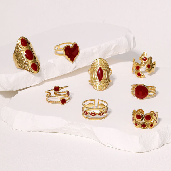 European, American And French Style Retro Open-end Personality Ring - Image 3