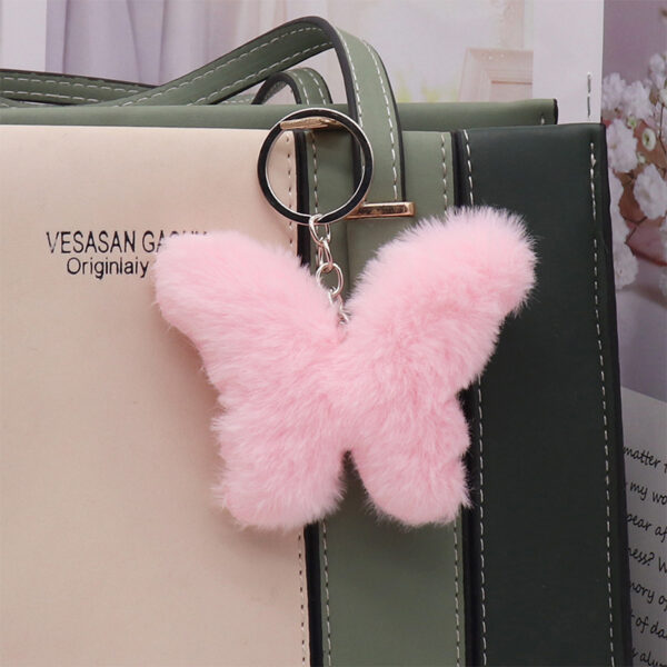 Cute Simple Colorful Love Plush Key Chain Pendant Butterfly - Image 7